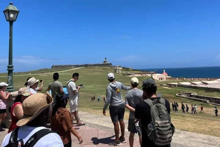 a group of people on a beach